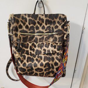 Leather Leppard backpack